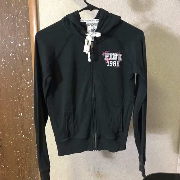 Victoria secret black zip up jacket - Picture 1 of 4